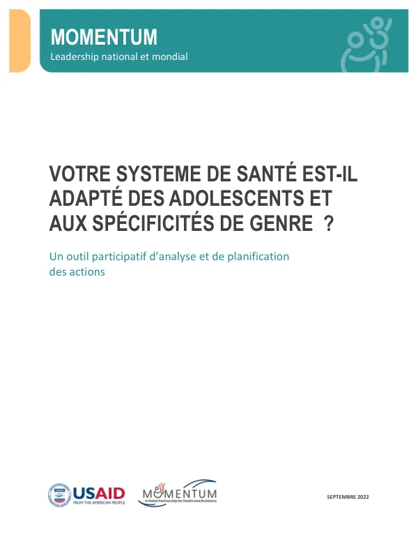 Adolescent and Gender-Responsive Health Systems Evaluation Tool