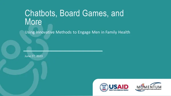 Chatbots, Board Games, and More Webinar Slides