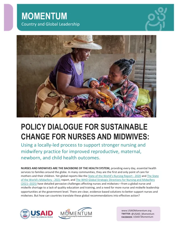 Policy Dialogue for Sustainable Change for Nurses and Midwives Brief