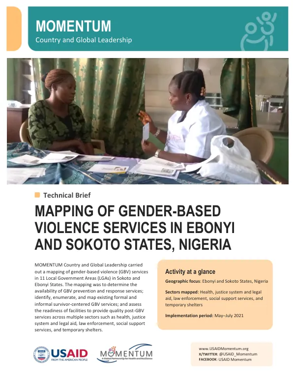 Technical Brief: Mapping Gender-Based Violence Services in Nigeria