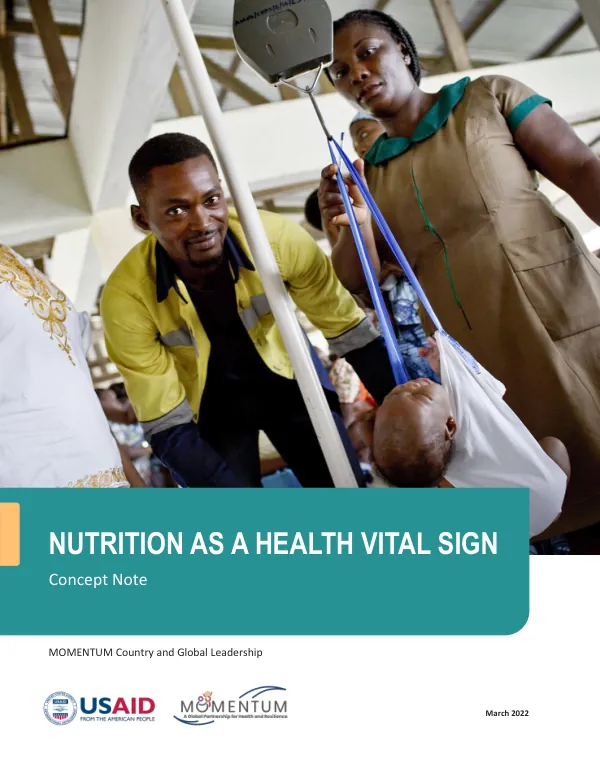 Nutrition as a Health Vital Sign: Concept Note