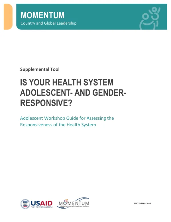 Adolescent Workshop Guide: Supplemental Tool