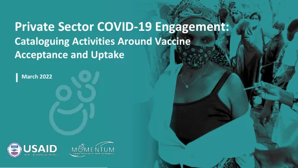 Private Sector COVID-19 Engagement: Vaccine Acceptance and Uptake Report