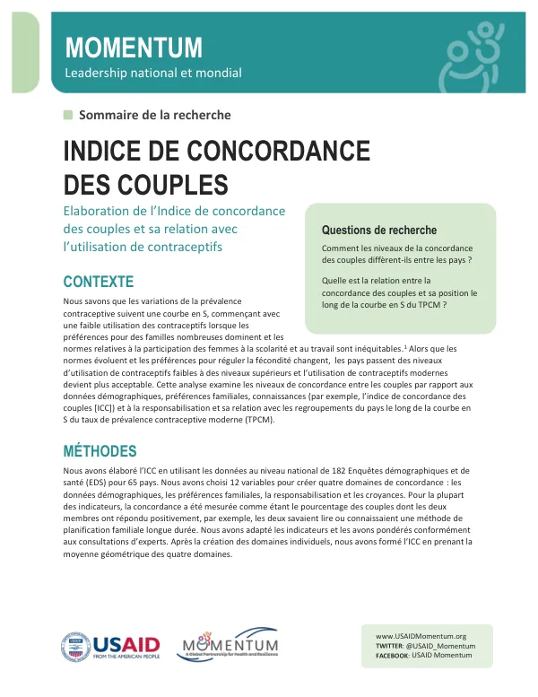 Couples' Concordance Index: Development and Relationship with Contraceptive Use