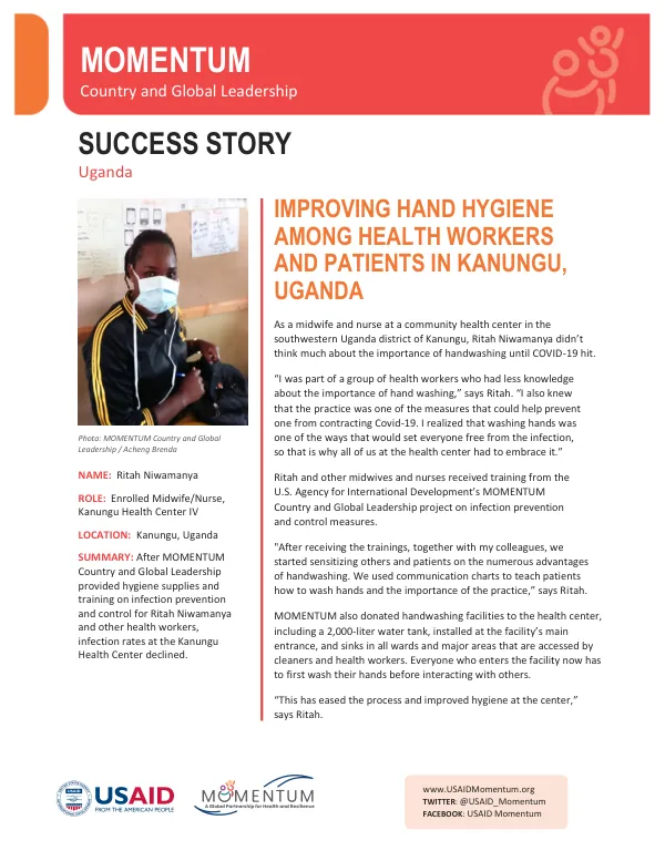 Improving Hand Hygiene in Uganda: A Success Story Package