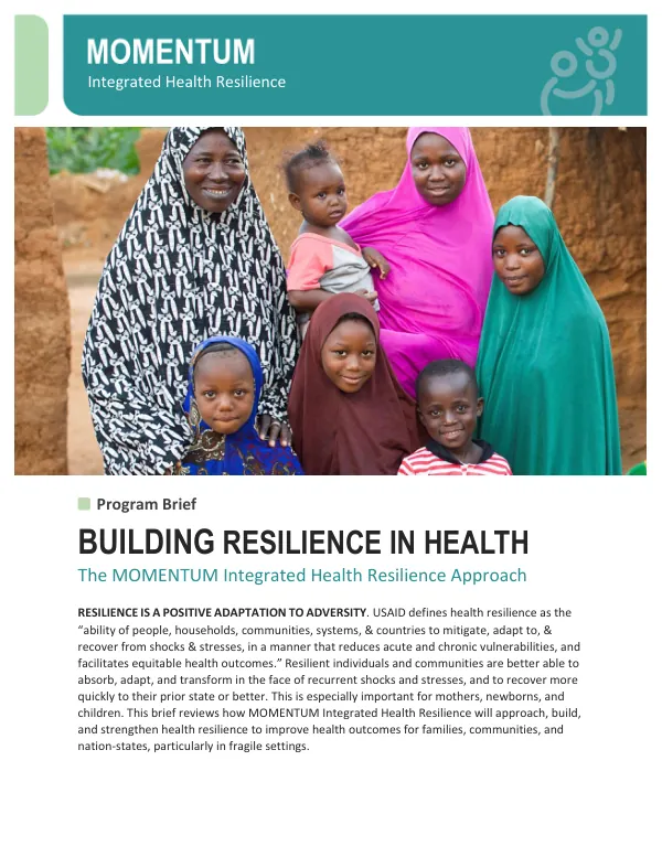 MIHR Resilience Program Brief