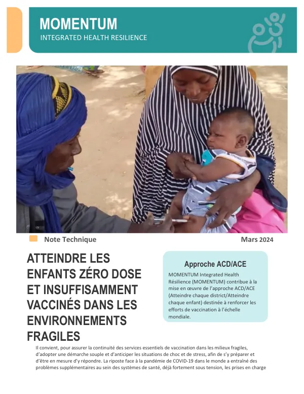 MIHR RED-REC Technical Brief: French Version for Fragile Settings