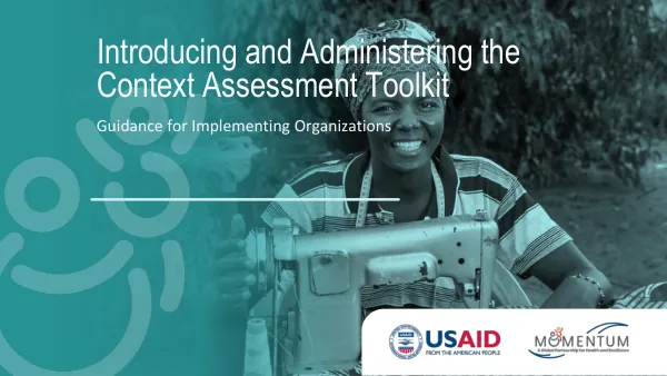 MOMENTUM Context Assessment: Introduction and Administration (February 2023)