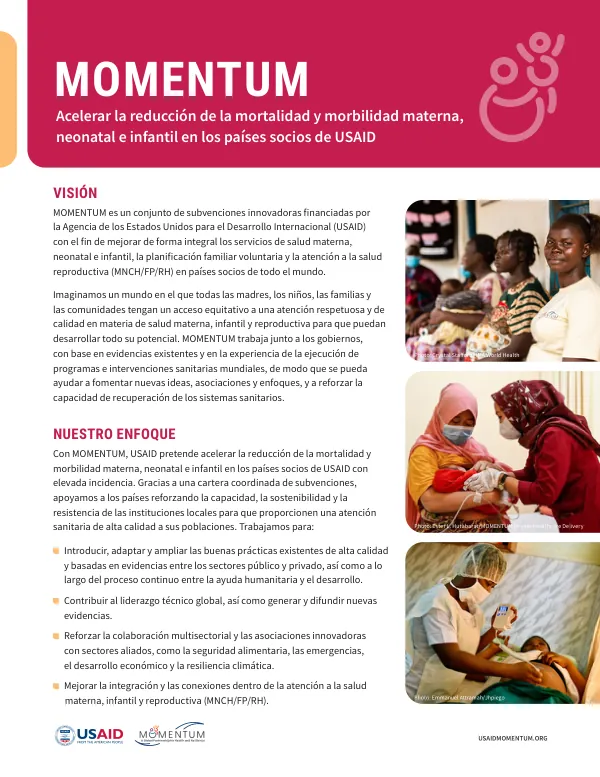 MOMENTUM Fact Sheet (Spanish Digital)