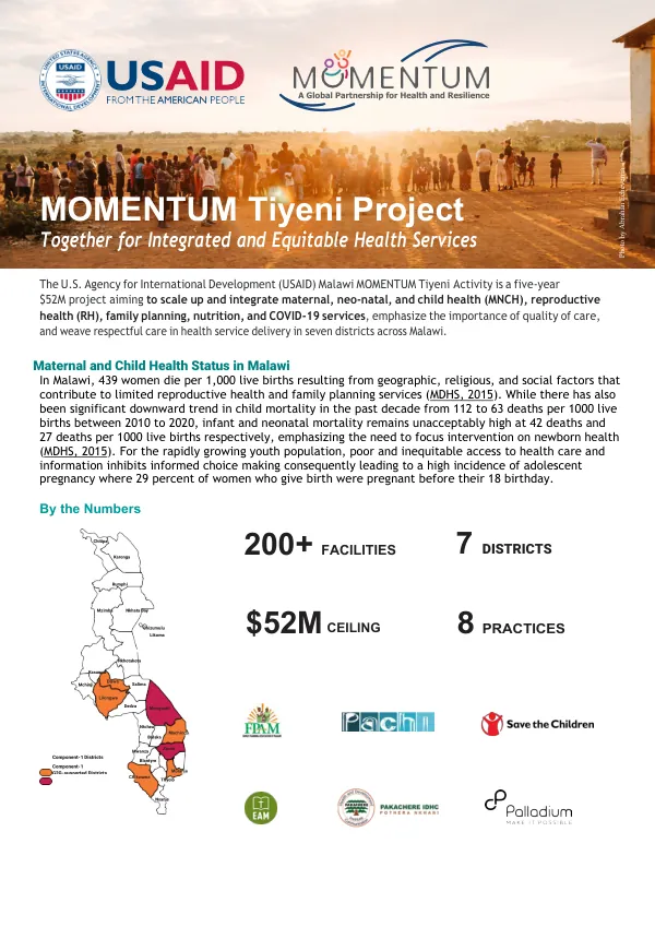 MOMENTUM Tiyeni Fact Sheet