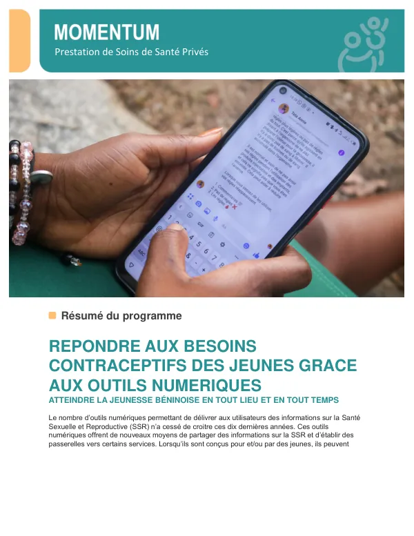 MPHD Chatbot Benin Brief - August 2022 (Final Approved)