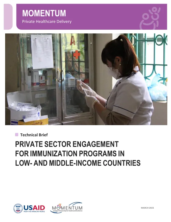 MPHD Technical Brief: Private Sector Engagement for Immunization Programs
