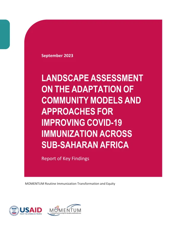 Landscape Assessment of Community Models for COVID-19 Immunization in Sub-Saharan Africa