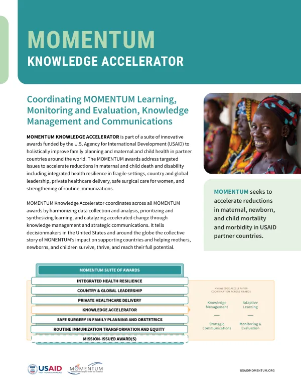 MOMENTUM Knowledge Accelerator Fact Sheet