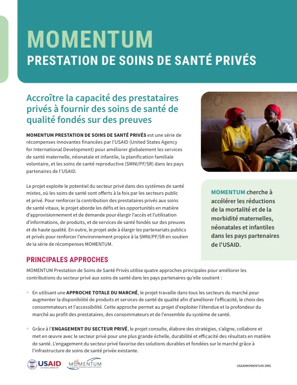 MPHD Project Fact Sheet (French) - November 30, 2021