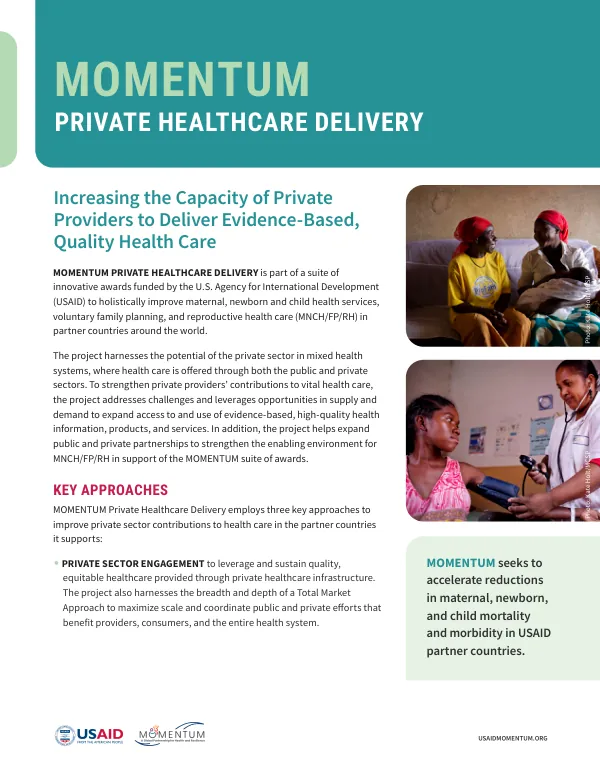MOMENTUM Private Healthcare Delivery Fact Sheet