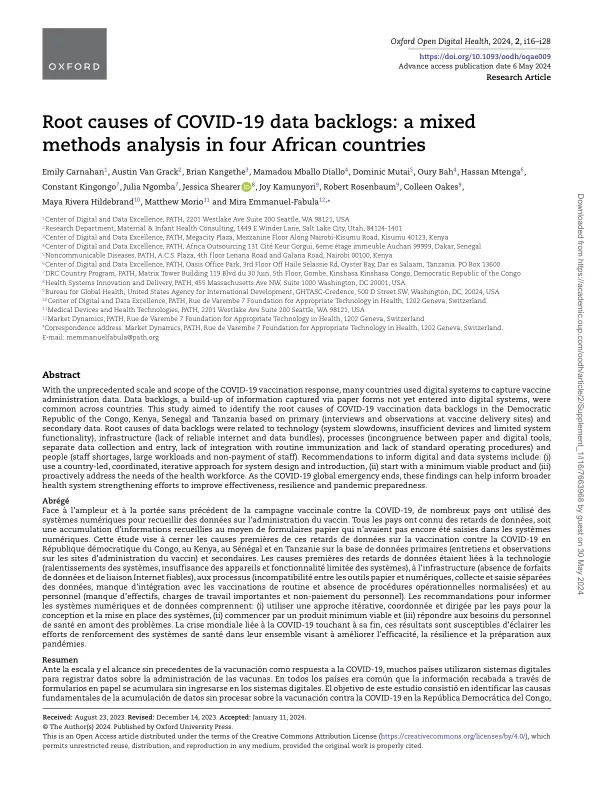 Root Causes of COVID-19 Data Backlogs in Africa