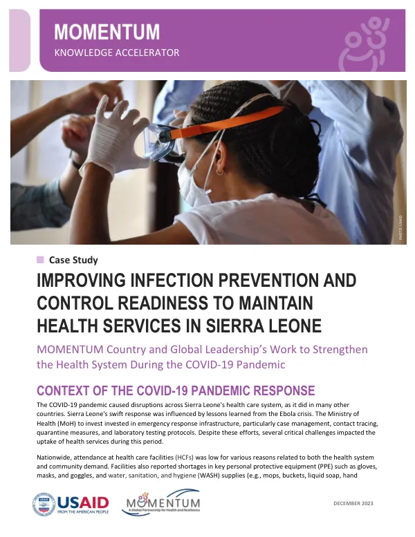Sierra Leone COVID HSS Case Study