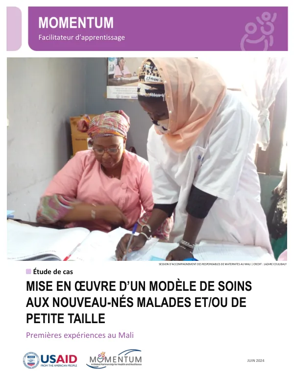 MOMENTUM SSNC Learning Case Study – Mali (French)