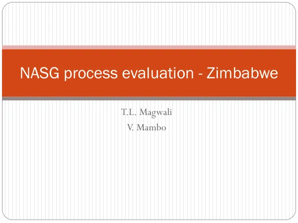NASG Process Evaluation in Zimbabwe: Thulani and Violet PPH COP