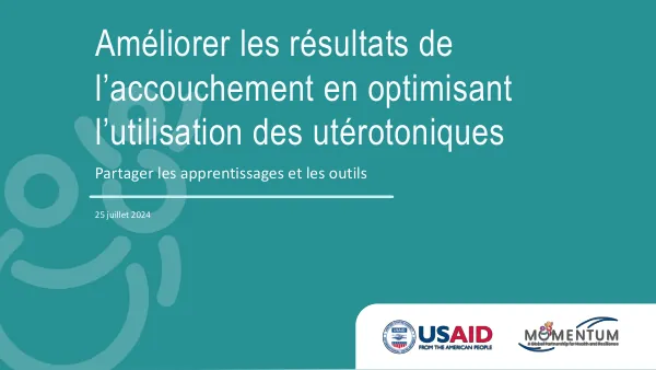 Uterotonics Master Slide Deck (French)