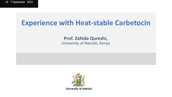 Zahida Qureshi's Experience with HSC (September 2021) - PowerPoint Presentation