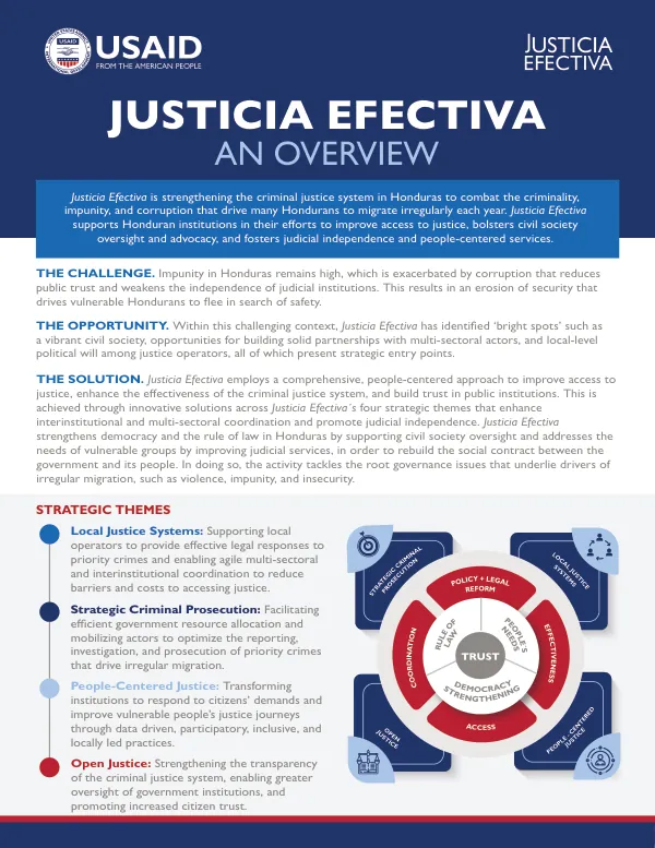 Justicia Efectiva Program Overview