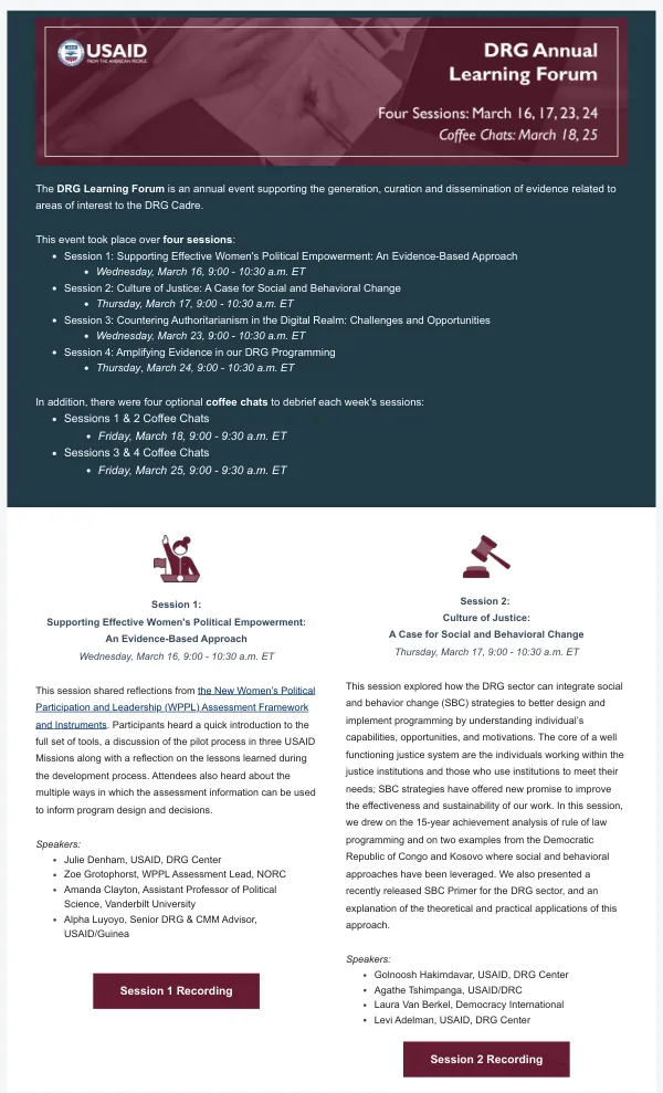 2022 DRG Annual Learning Forum Summary