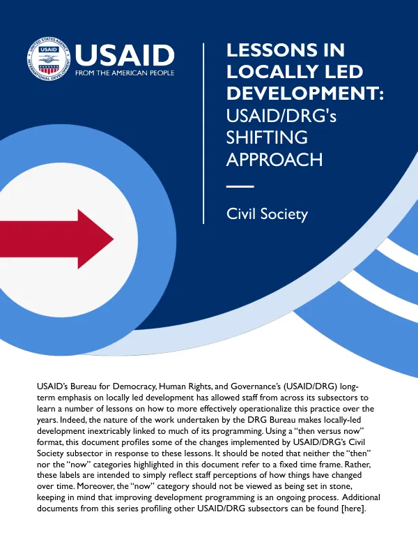 20231016 Evolution of LLD - USAID DRG Civil Society