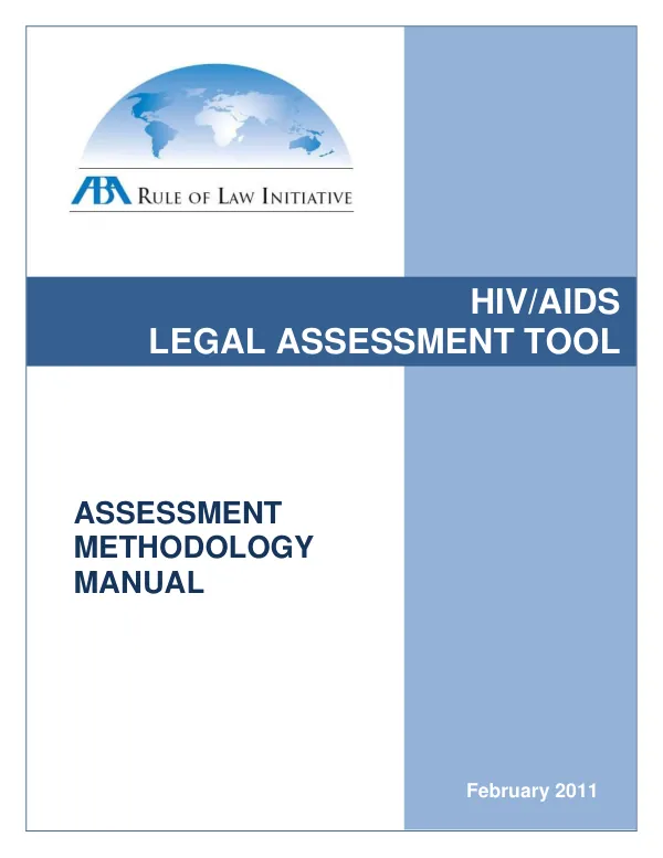 ABA ROLI HIV/AIDS Legal Assessment Tool (October 2011)