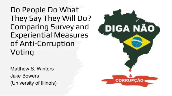 Bowers and Winters: Anti-Corruption Voting Research