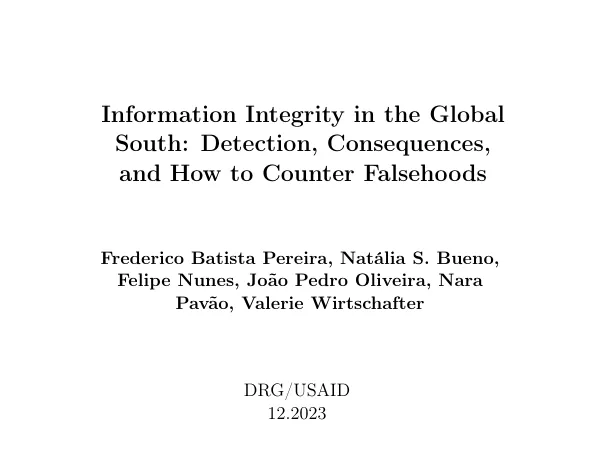 Information Integrity in the Global South: Countering Falsehoods
