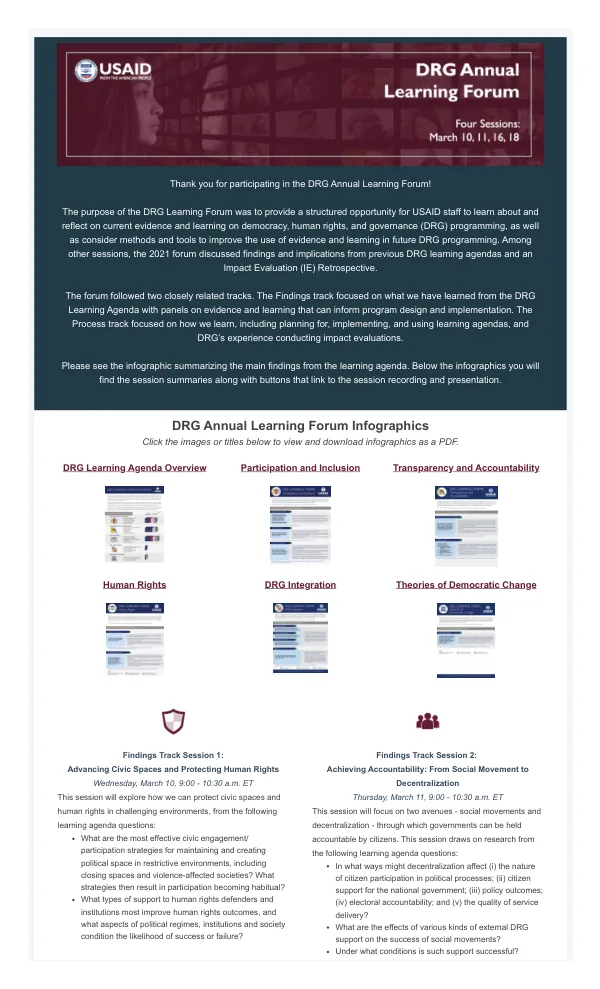 DRG Learning Forum 2021