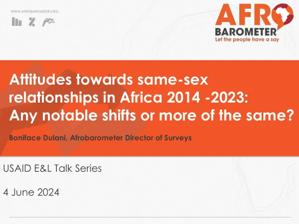 Dulani EL Talk: LGBTQ+ Attitudes in Africa (June 2024)