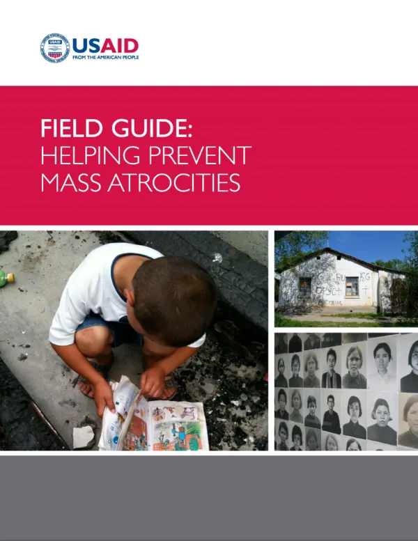 Field Guide: Mass Atrocities Toolkit