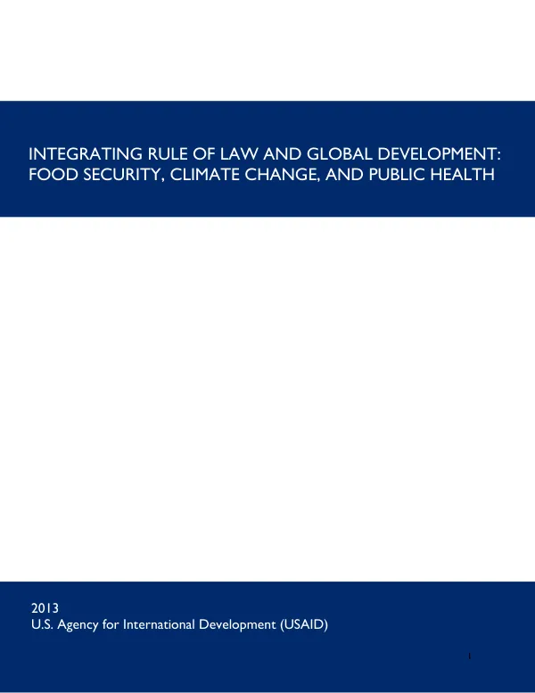 Integrating Rule of Law and Global Development