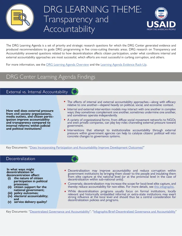 Transparency and Accountability Infographic #3