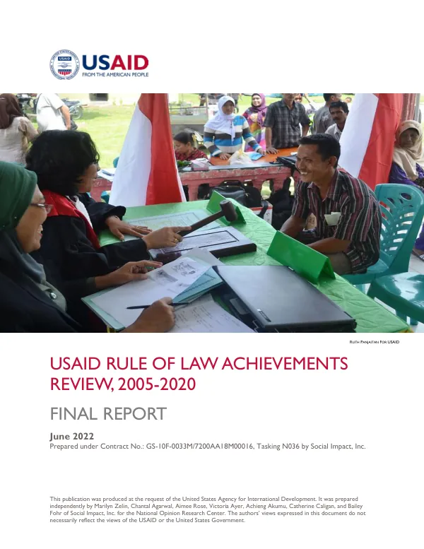 USAID Rule of Law Achievements Review (2005-2020)