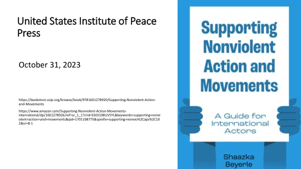 USAID Book Presentation: Supporting Nonviolent Action and Movements