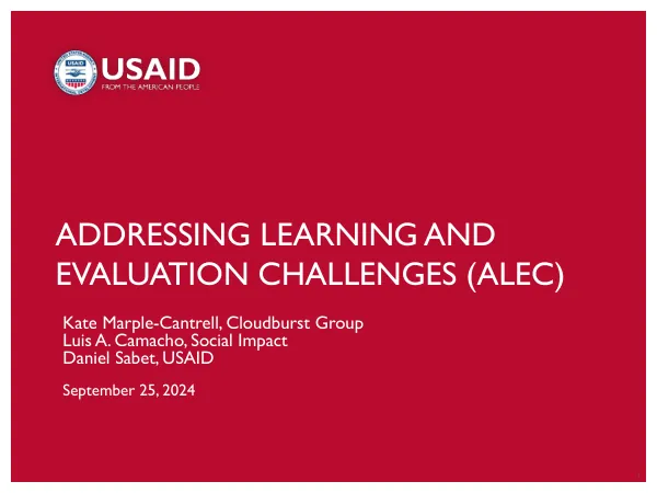 ALEC Dissemination Event Slides