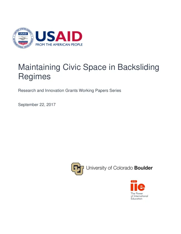 University of Colorado Civic Space Final Report