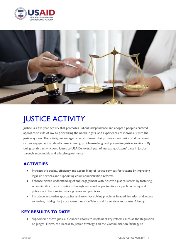USAID Kosovo Justice Activity Final 2023