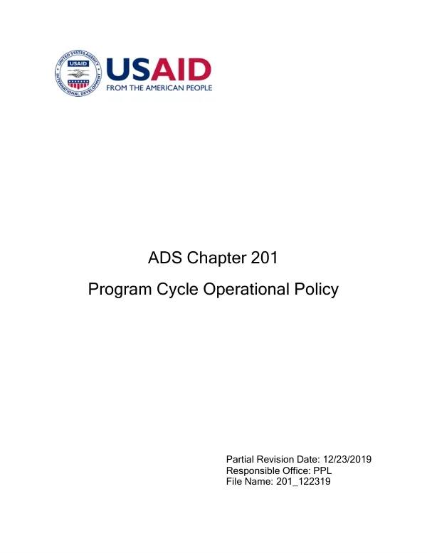 ADS Chapter 201: Program Cycle Operational Policy