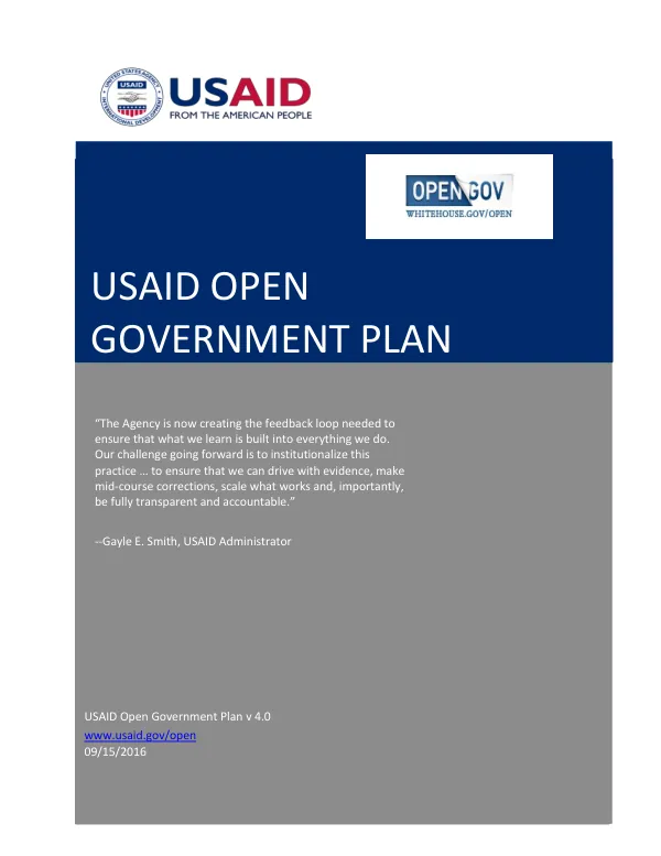 USAID Open Government Plan