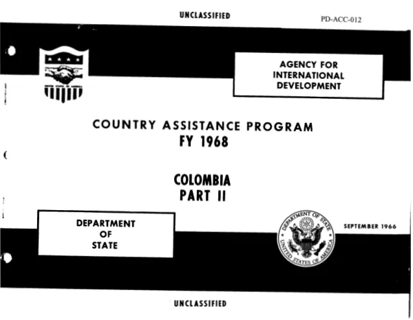 USAID to Colombia 1967-68