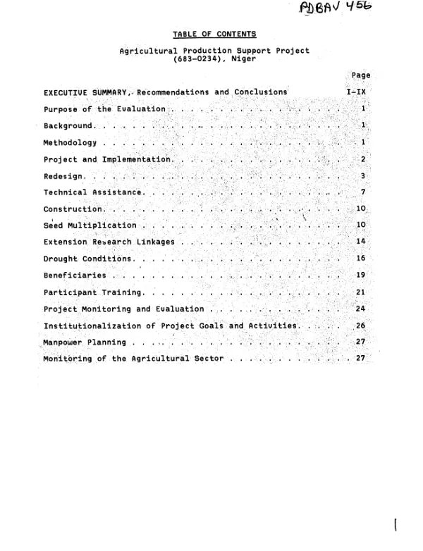 Agricultural production support project (683-0234) : in - house evaluation Nov./Dec. 1984