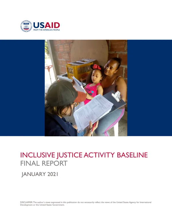 Inclusive justice activity baseline : final report