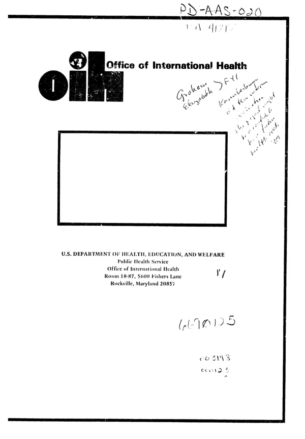 Evaluation of the Lofa County rural health project, Liberia : based on a country visit, April 6-28, 1978