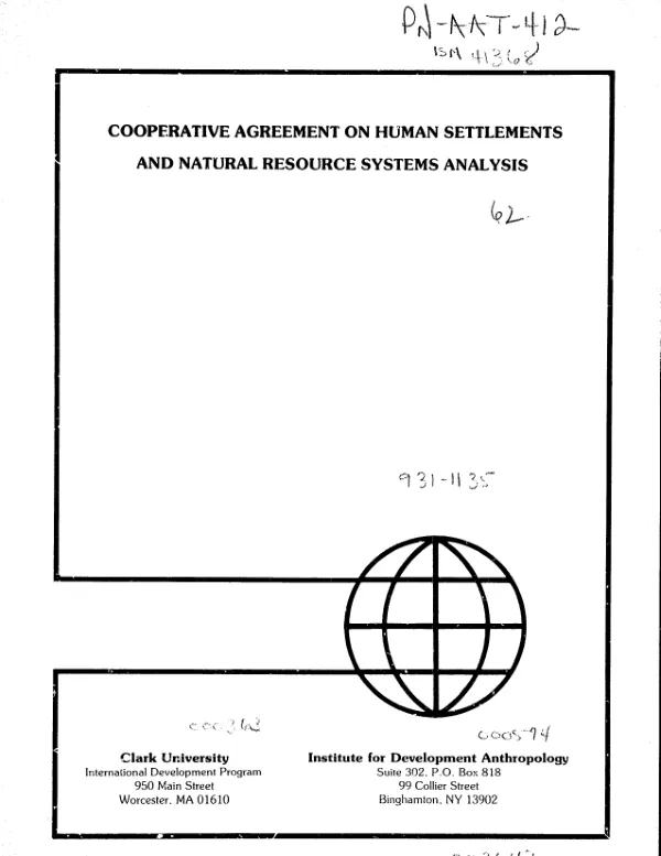Resource planning, monitoring, and evaluation in Baluchistan, Pakistan (AID project no. 391-0479) : a preliminary assessment