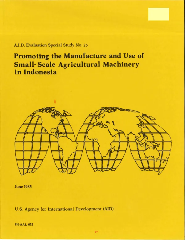 Promoting the manufacture and use of small-scale agricultural machinery in Indonesia